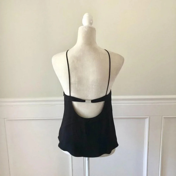 ABS Black Open Back Strappy Tank Top S - Picture 3 of 4